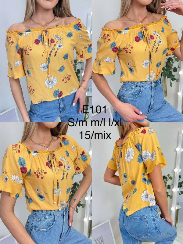 Bluzki damskie Roz 2XL-5XL, Mix kolor Paczka 15 szt